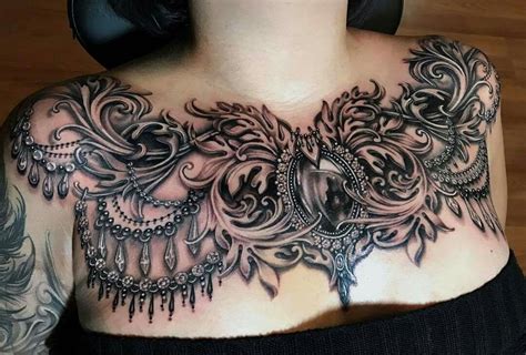 full chest tattoo|female full chest tattoos.